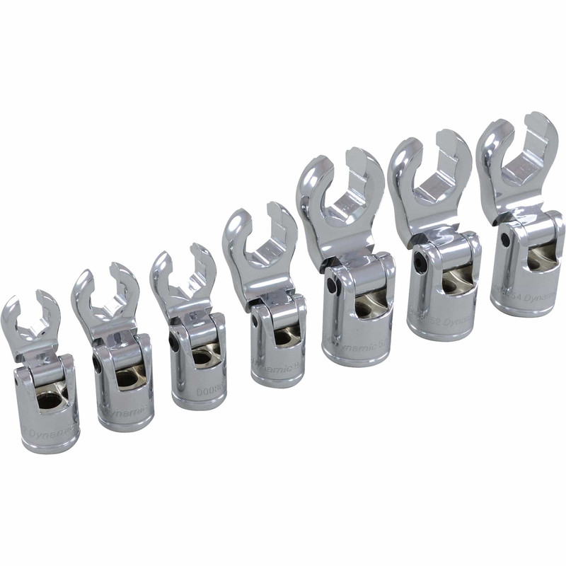 3/8" Drive 7pc SAE Flare Nut Socket Set, 3/8" - 3/4"